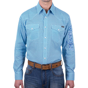 WRANGLER MENS JUDE LOGO LONG SLEEVE SHIRT