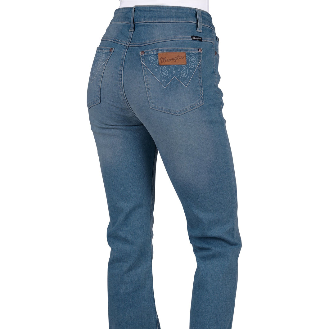 WRANGLER WOMENS PAIGE HI RISE JEANS 34 LEG