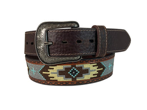 Roper Mens Aztec Design Genuine Leather Belt