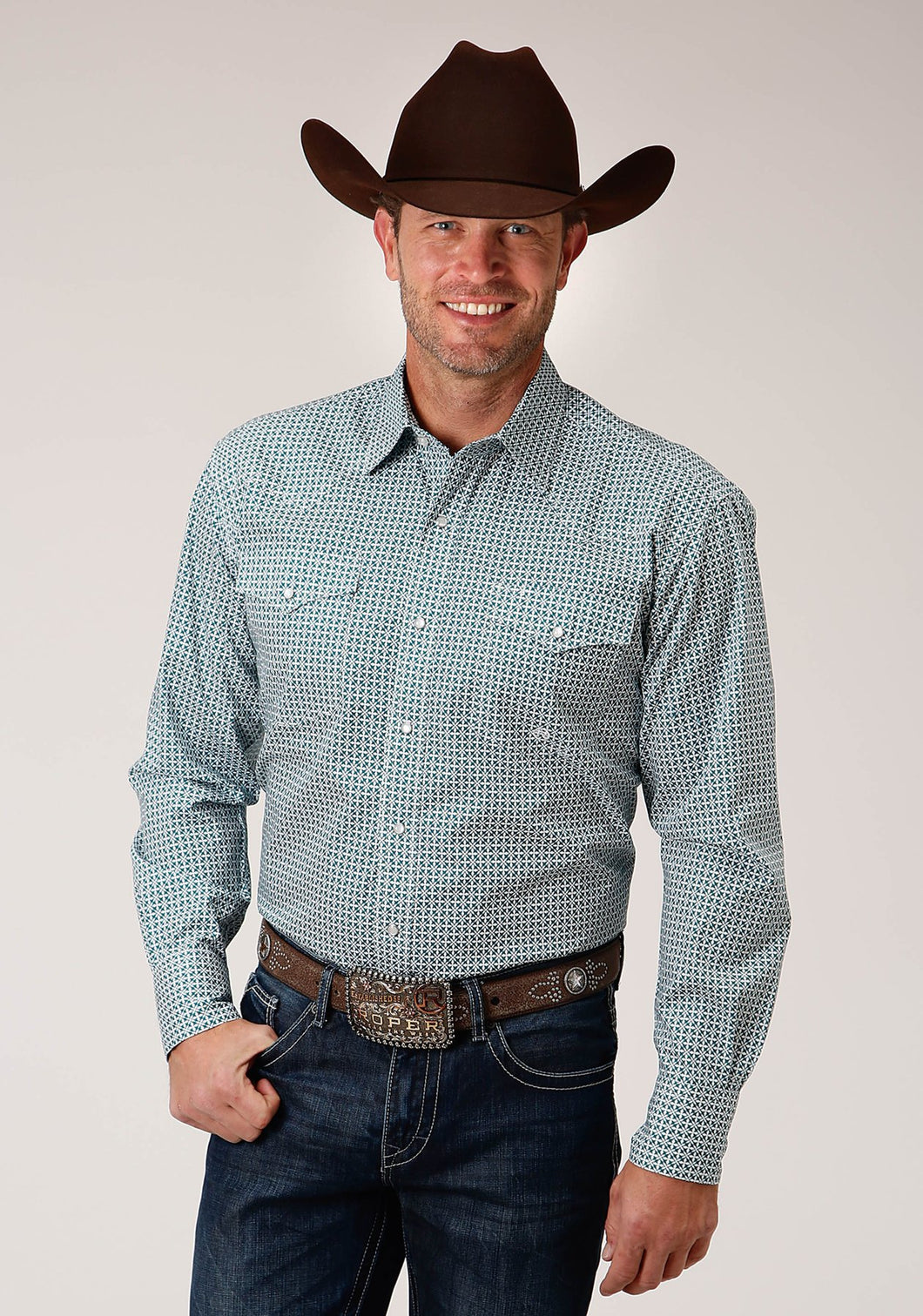 Roper Mens Amarillo Collection Long Sleeve Shirt