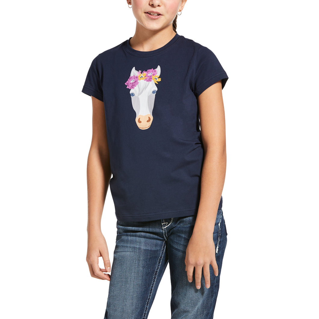 ARIAT GIRLS FLOWER CROWN T-SHIRT