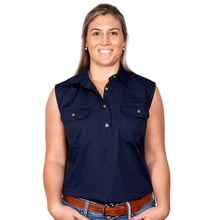 Load image into Gallery viewer, JUST COUNTRY WOMENS KERRY SLEEVELESS 1/2 BUTTON
