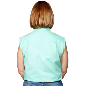JUST COUNTRY WOMENS KERRY SLEEVELESS 1/2 BUTTON