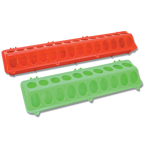 FEED TROUGH WITH HOLES PLASTIC 50CM/28 HOLE