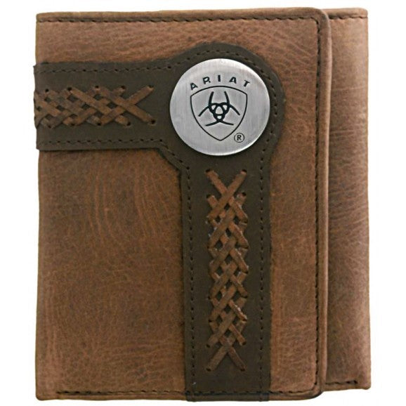 Ariat Accent Overlay Tri-Fold Wallet | Saddleworld NT