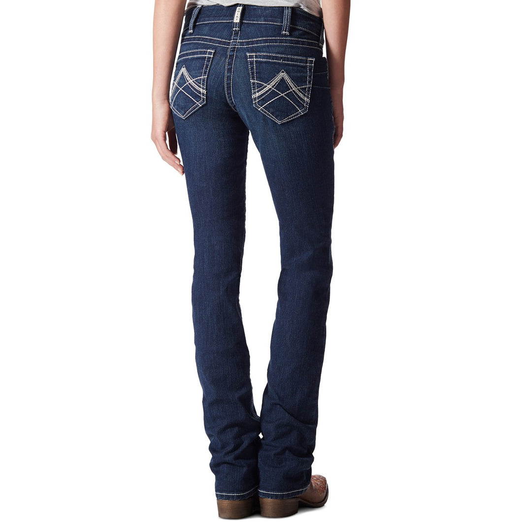 ARIAT WOMENS R.E.A.L. ICON OCEAN STRAIGHT LEG JEANS