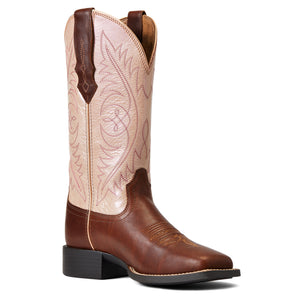 ARIAT WOMENS ROUND UP WIDE SQUARE TOE STRETCHFIT
