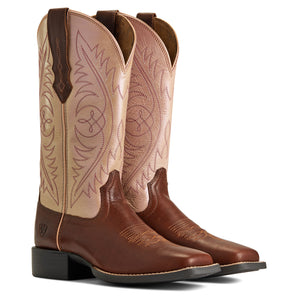 ARIAT WOMENS ROUND UP WIDE SQUARE TOE STRETCHFIT