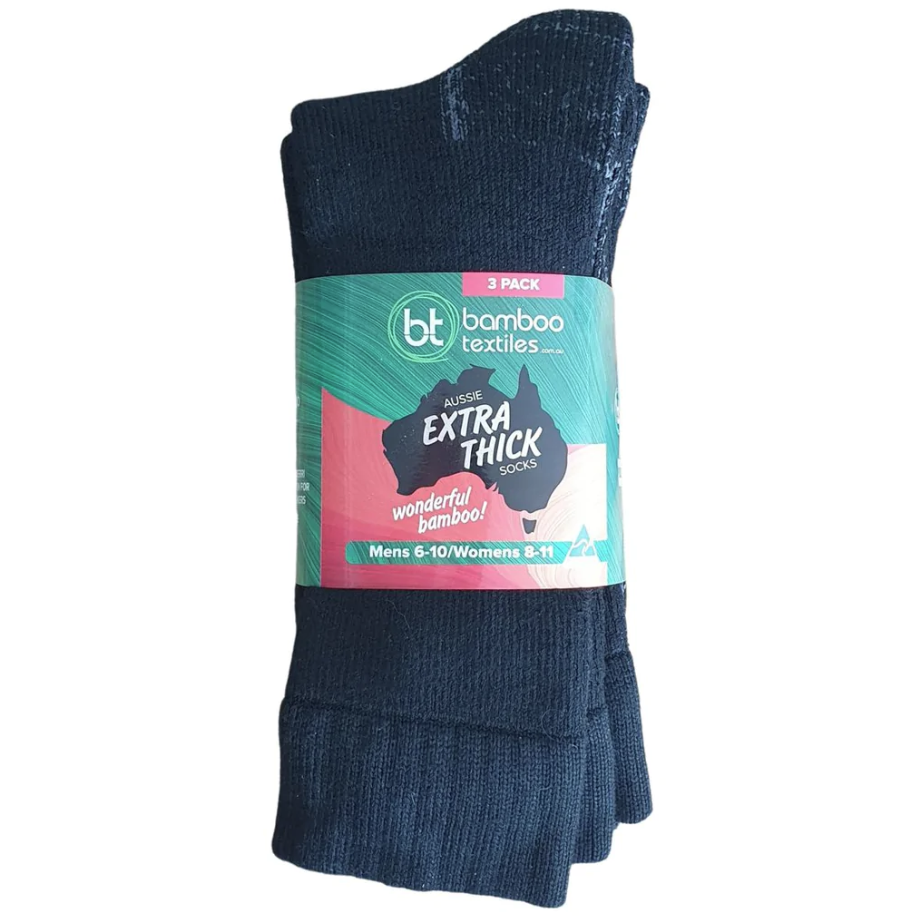 BAMBOO AUSSIE WORK SOCKS EXTRA THICK 3 PACK