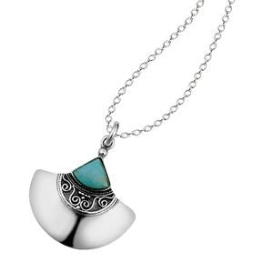 S & S BOHEMIAN COLL FAUX TURQUOISE NECKLACE