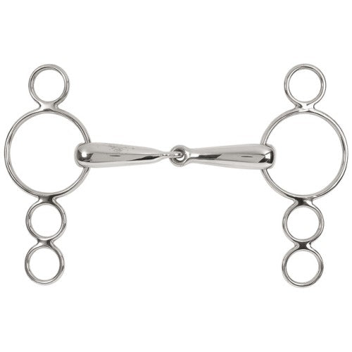 DUTCH GAG BIT WITH 4 RINGS HOLLOW MOUTH