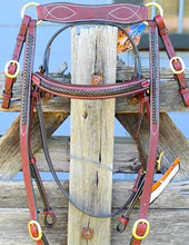 Load image into Gallery viewer, TOPRAIL LEATHER BREASTPLATE WITH DARK PLAIT SHOULDER STRAPS
