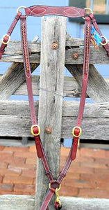 TOPRAIL BREASTPLATE WITH RAISED PLAIT LEATHER
