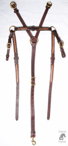 TOPRAIL EQUINE LEATHER PLAIT BREASTPLATE