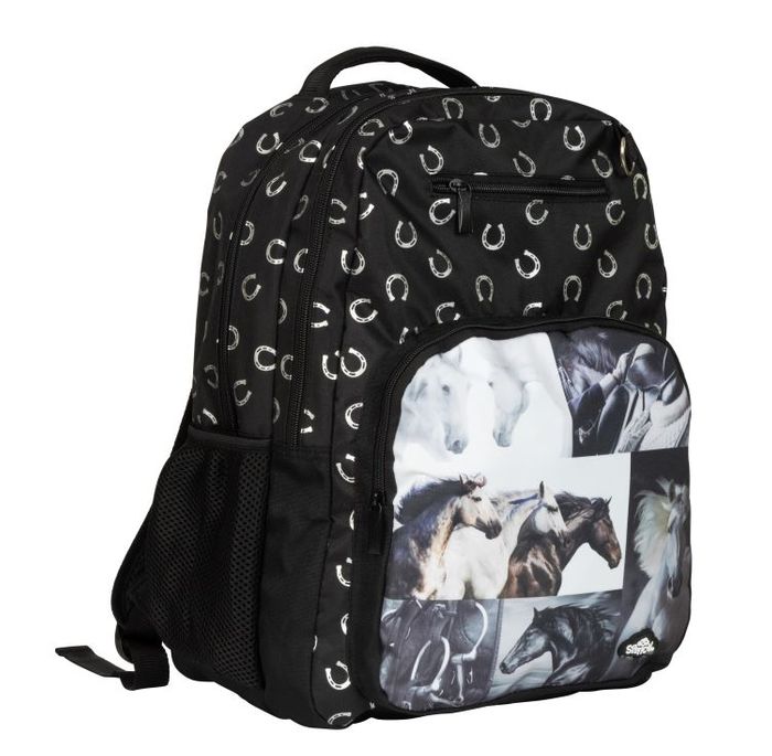 BIG KIDS BACKPACK - B&W HORSES