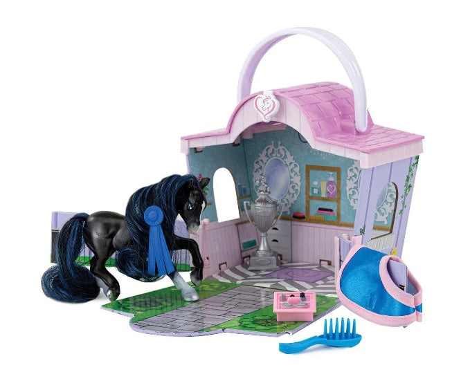 BREYER MANE LIL BEAUTIES PLAYSET SHIMMER GROOMING SALON