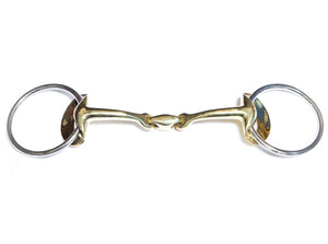 Toprail Equine Golden Heart 3 Ring German Silver Elliptical