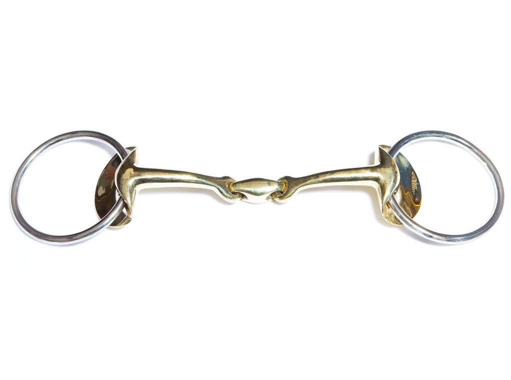 Toprail Equine Golden Heart 3 Ring German Silver Elliptical