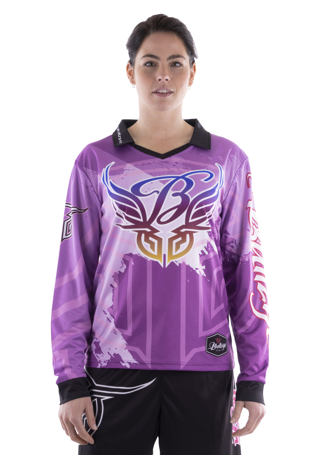 Bullzye Womens Painted Long Sleeve Tee