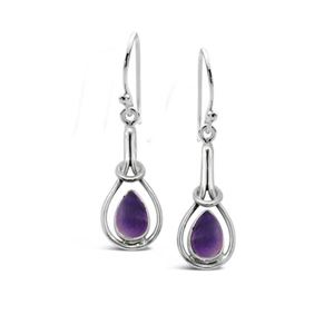 925 SS LABRADORITE EARRINGS 25 X 12MM 42MM DROP