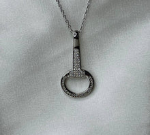 Load image into Gallery viewer, CAVALLO CRYSTAL SNAFFLE BIT CHARM AND NECKLACE SET
