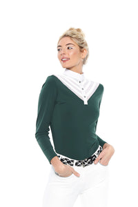 HARCOUR WOMENS DANCING LONG SLEEVE COMPETITION POLO