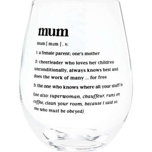 DEFINED WINE GLASS - MUM