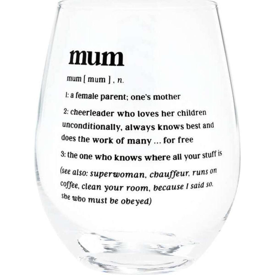 DEFINED WINE GLASS - MUM