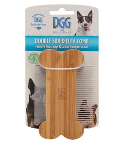 DGG BAMBOO DOUBLE SIDED FLEA COMB