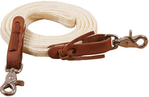 EZY RIDE FLAT BRAIDED POLY ROPING REINS 1 X 8