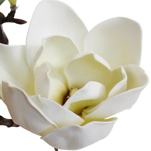 FAUX MAGNOLIA STEM WHITE