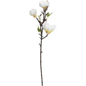 FAUX MAGNOLIA STEM WHITE
