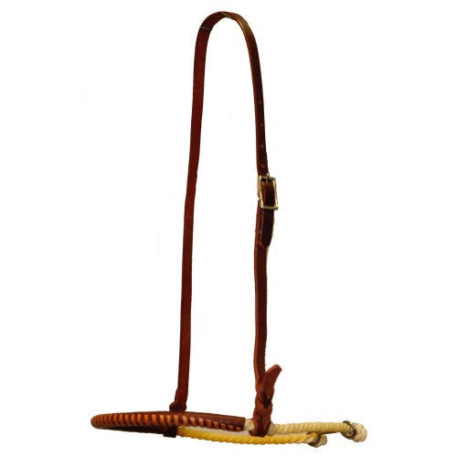 FORT WORTH LEATHER COVERED SINGLE ROPE NOSEBAND
