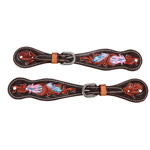 FORT WORTH PINK APACHE SPUR STRAPS