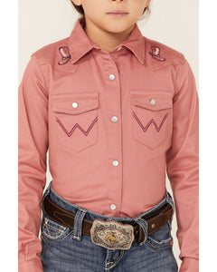 WRANGLER GIRLS LONG SLEEVE SHIRT