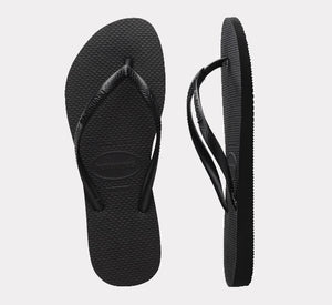 HAVAIANA SLIM BASIC BLACK THONGS