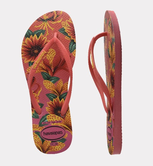 HAVAIANA SLIM FLORAL THONGS