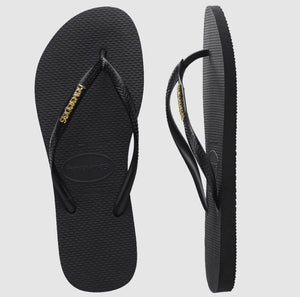 HAVAIANA SLIM METAL LOGO THONGS