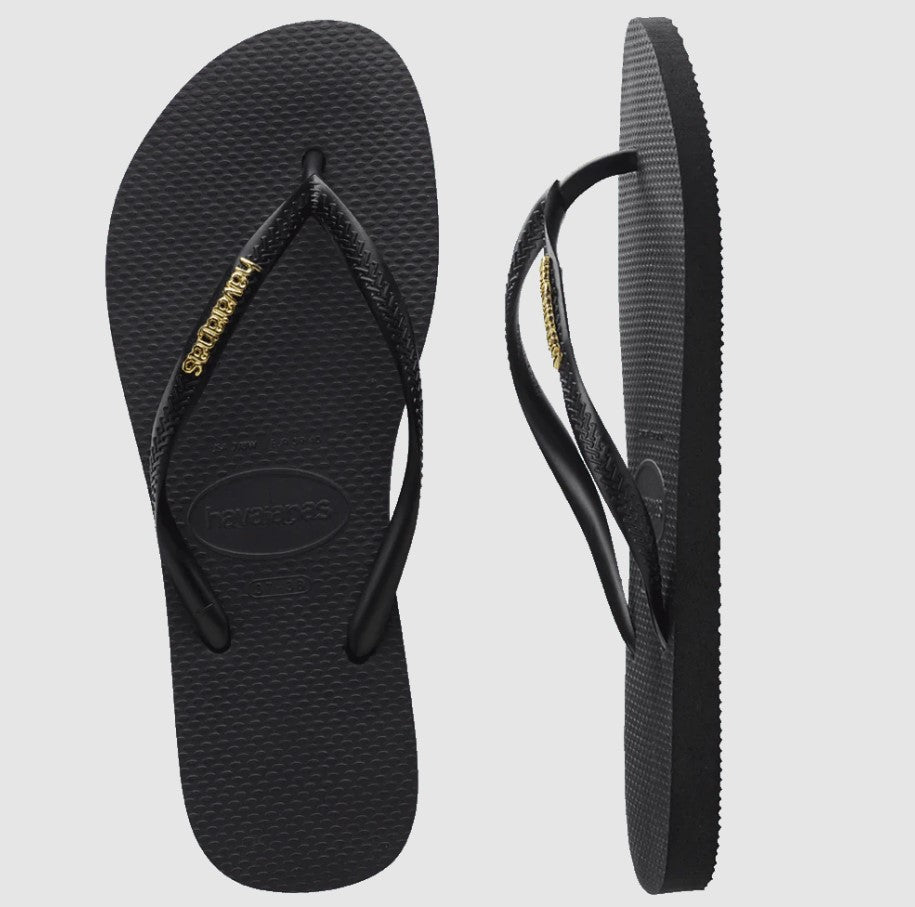 HAVAIANA SLIM METAL LOGO THONGS