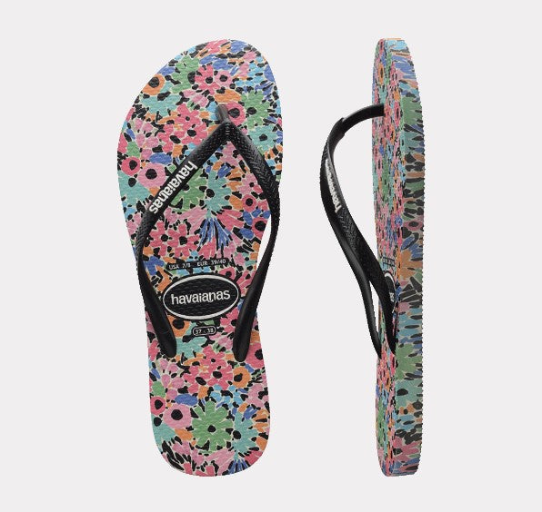 HAVAIANA SLIM PRINT FLORAL DITSY THONGS