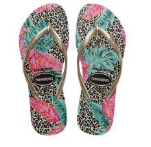 Load image into Gallery viewer, HAVAIANA SLIM PRINT JESSICA FLORAL THONGS
