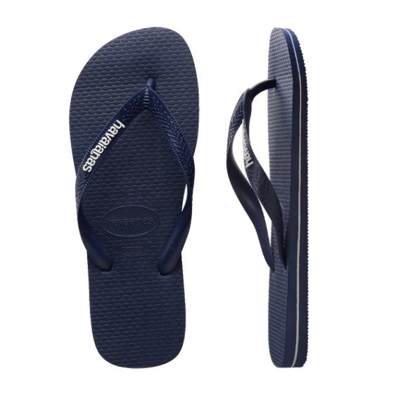 HAVAIANA TODDLER LOGO NAVY BLUE/WHITE THONGS