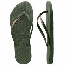 Load image into Gallery viewer, HAVAIANA SLIM RUBBER LOGO THONGS
