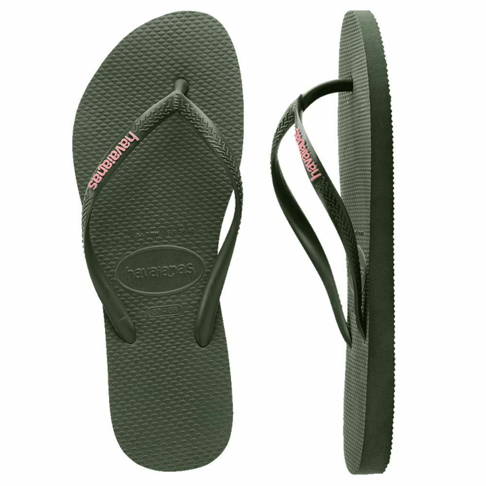 HAVAIANA SLIM RUBBER LOGO THONGS