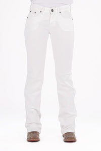 HITCHLEY & HARROW WHITE HIGH RISE COMPETITION JEANS