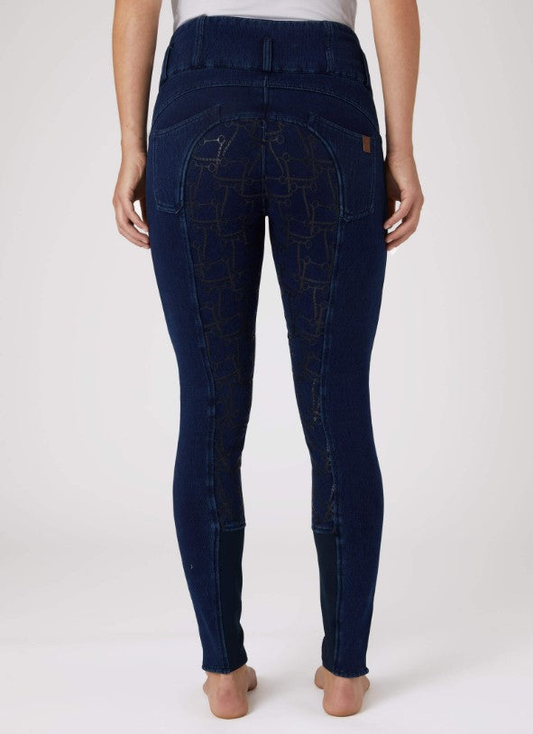 Load image into Gallery viewer, Horze Kacy Denim Full Seat Breeches