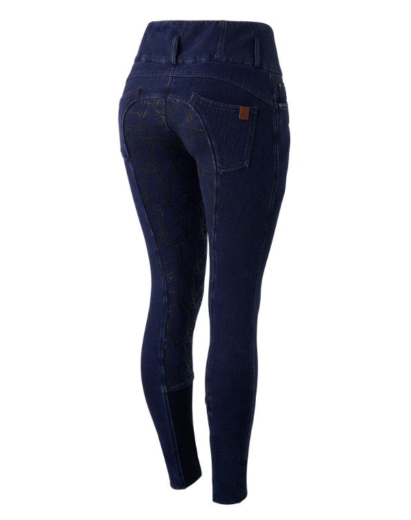 Load image into Gallery viewer, Horze Kacy Denim Full Seat Breeches