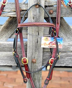TOPRAIL BRIDLE WITH RAISED PLAIT LEATHER