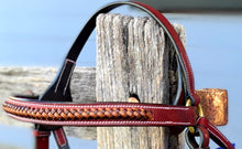 Load image into Gallery viewer, TOPRAIL BRIDLE WITH RAISED PLAIT LEATHER
