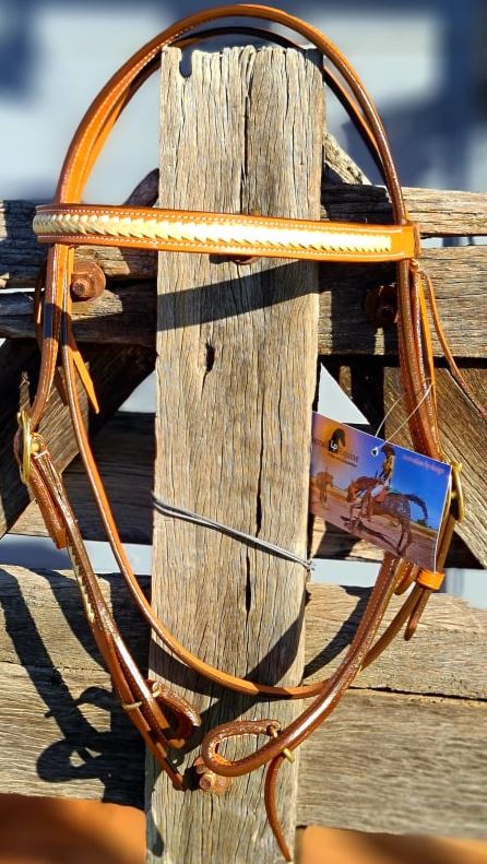 TOPRAIL EQUINE RAWHIDE PLAIT BRIDLE